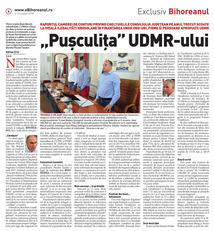 facsimil Bihoreanul - Pușculița UDMR-ului