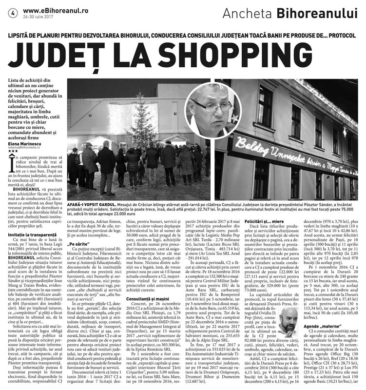 facsimil articol Județ la Shopping