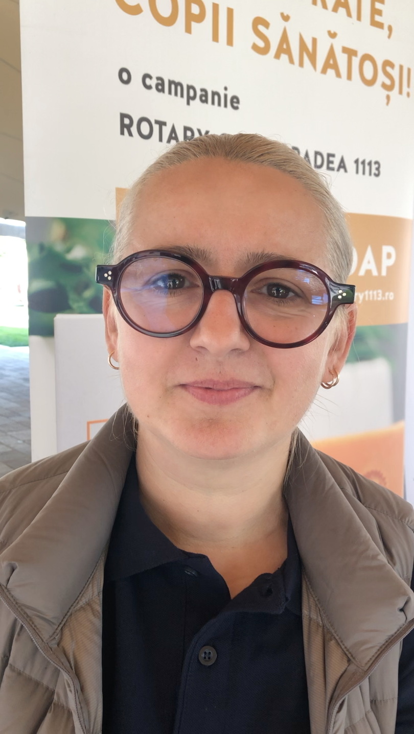Oana Bungău, managerul proiectului în cadrul Rotary Club Oradea 1113