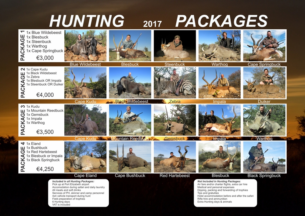 Preţuri hunting safari