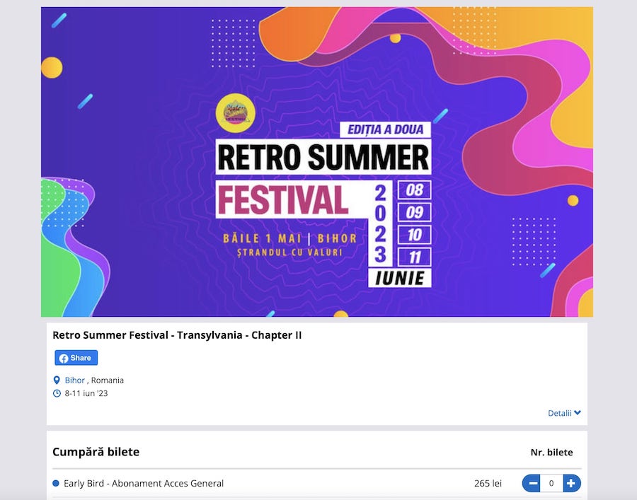 Bilete online pentru Retro Summer Festival din 2023