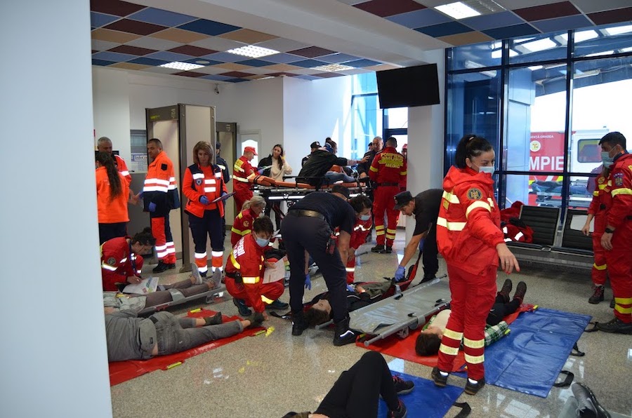 Salvare răniţi exerciţiu ISU, Aeroportul Oradea