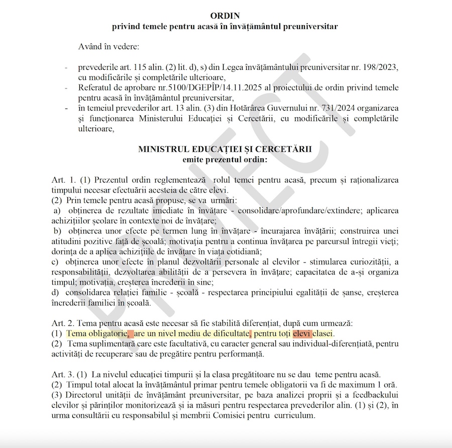 ordin ministru greșit Daniel David