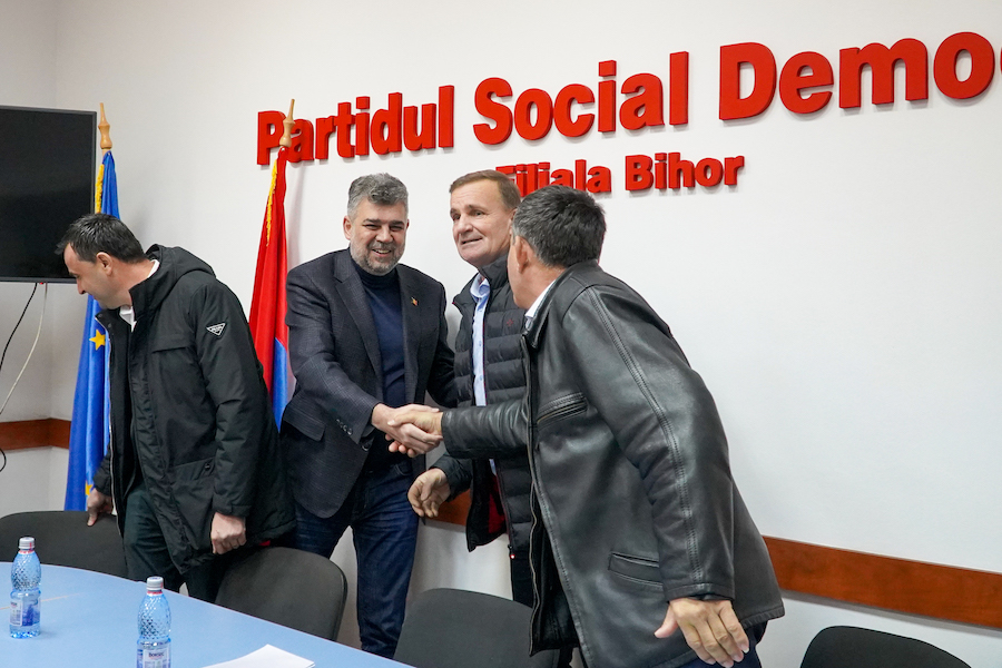Marcel Ciolacu la sediul PSD Bihor