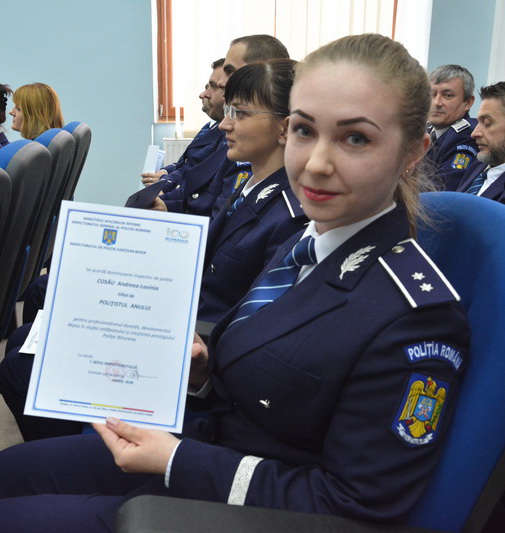 Andreea Lavinia Cosău, poliţistul anului în Bihor, 2018