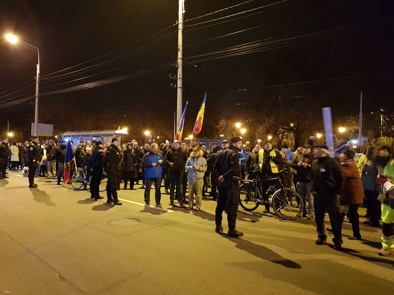 Protestatari la sediul PSD Bihor